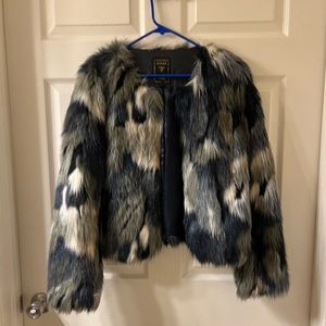 Faux fur coat, bought at GUESS wore 3 times.